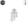 High-End Titanium F136 Internal Thread Cartilage Stud Earring - European & American Trendy Fashion