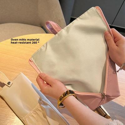 1pc Waterproof and Heat-resistant Curling Iron Storage Bag Japanese-style Hanging Portable Perming Iron Storage Bag Dacron