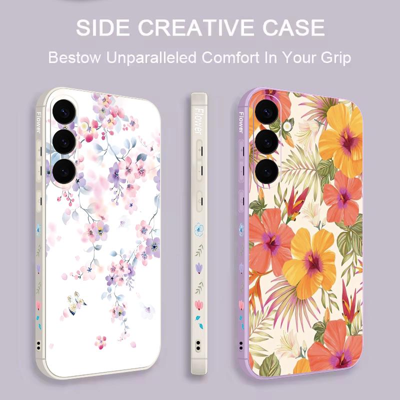 Little Flower Pattern Phone Case For Samsung Galaxy S24 S25 FE S26 S25 S23 S22 Ultra A57 A17 A56 A16 A55 A15 A54 A36 Soft Cover