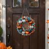 Acrylic Pumpkin Wall Hanging Halloween Pendant Decoration with Chain Waterproof Welcome Fall Seasonal Decor Sign for Front Door Porch Window