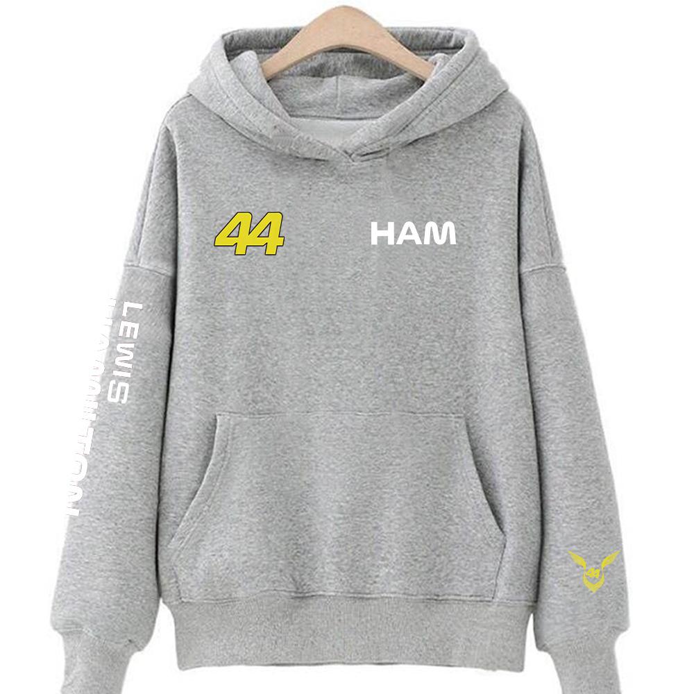 Hamilton 44 Hoodie Lewis Hamilton Racing Sweatshirts Unisex Modekleidung Langarm High Street Trainingsanzug Kapuzenpullover