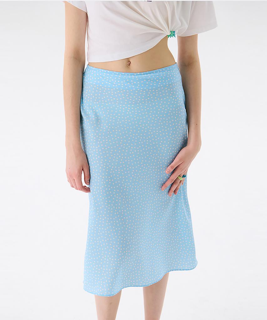 Jun Jun Space Midi Flare Skirt_Light Blue