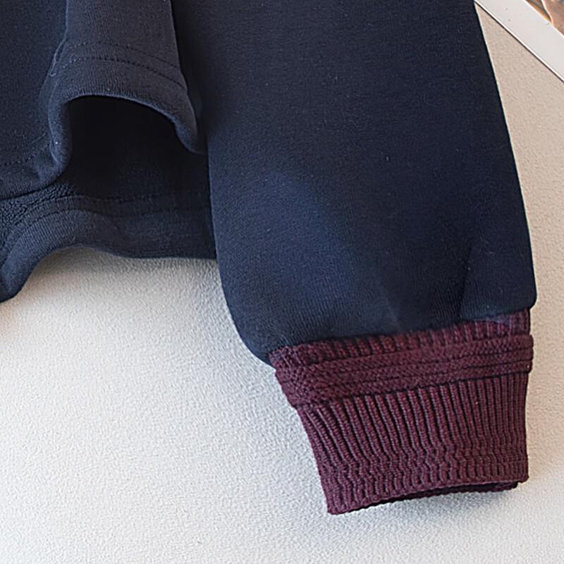 Sispershe Damska Bluza z Kapturem z Futerkiem w Wzór Liter