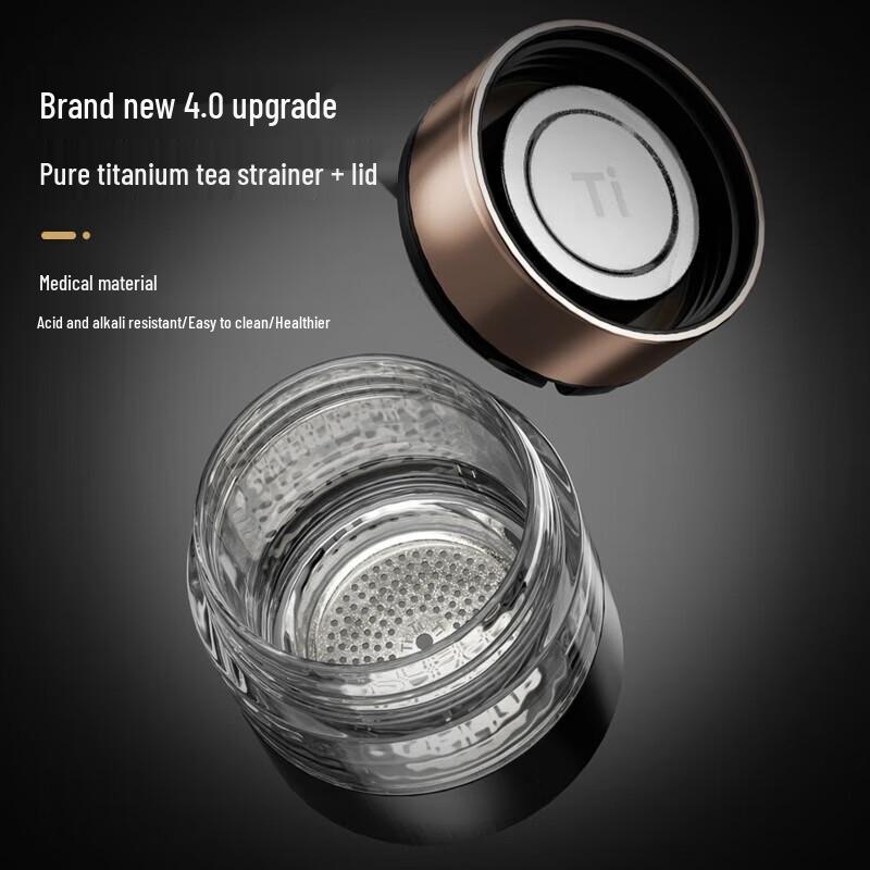 Temake Smart Temperature Display Double-Layer Tea Infuser Bottle