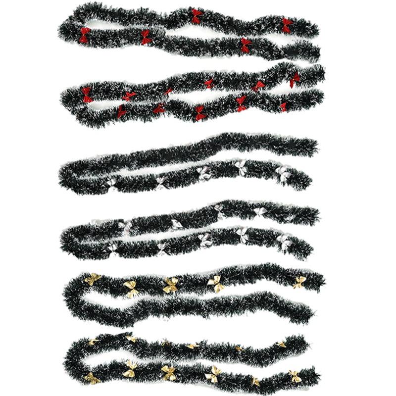 Garland Tree Christmas  2m Mini Green And White Fringed Decoration Hanging