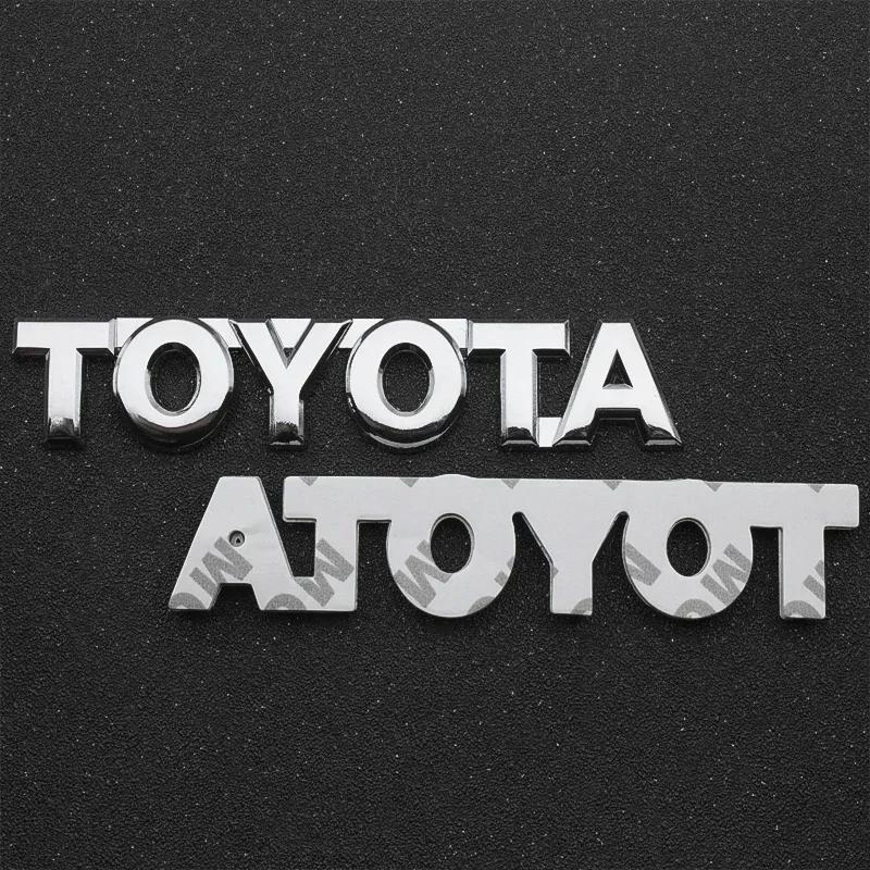 3D ABS Car Trunk Tail Sticker Emblem Badge Decals for Toyota Chr rav4 Yaris prius avensis Corolla Camry Aygo Hrv Prado Hilux