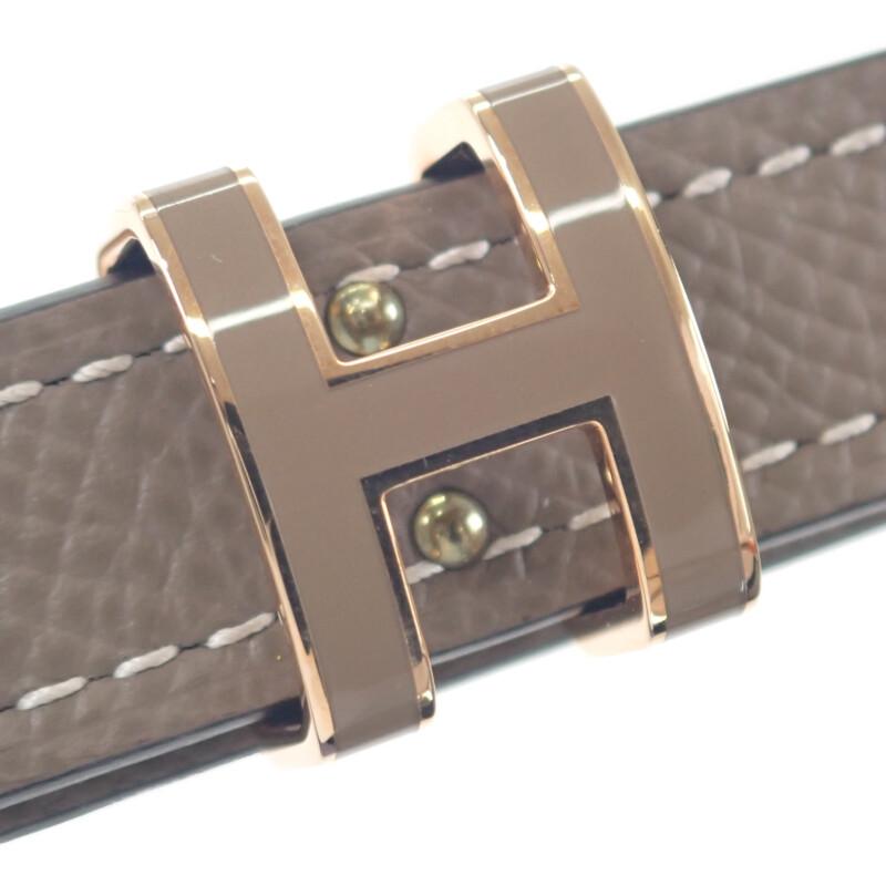 HERMES H081087 belt Etope/Brown Epsom Women