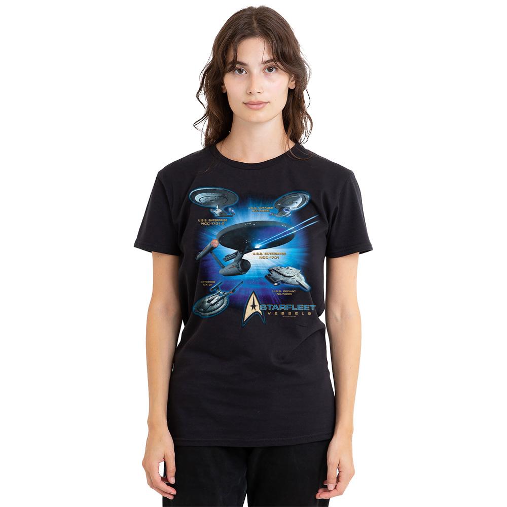 STAR TREK Unisex Adult Starfleet Vessels T-Shirt