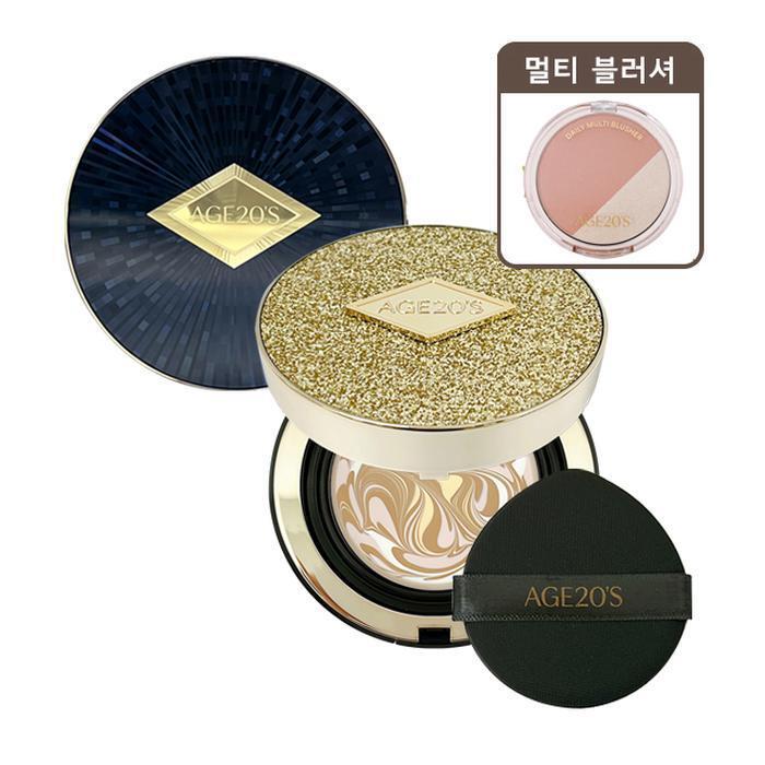 

Age 20 s Ampoule Pact Luxe Gold Essence Cover No. 23 (Random Case) + Blusher (42073789) No. 23 (random case) + blusher