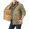 Hooded Large Size Jacket Men's Jacket Spring Autumn and Winter Jacket Men's Medium and Long Casual Outdoor