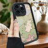 Phone Case: 2D Flat Design, Suitable for iPhone 18 17 16 15 14 13 12 Pro, Creamy Protective Case, Bubble-blowing Little Bunny, Perfect Christmas and H