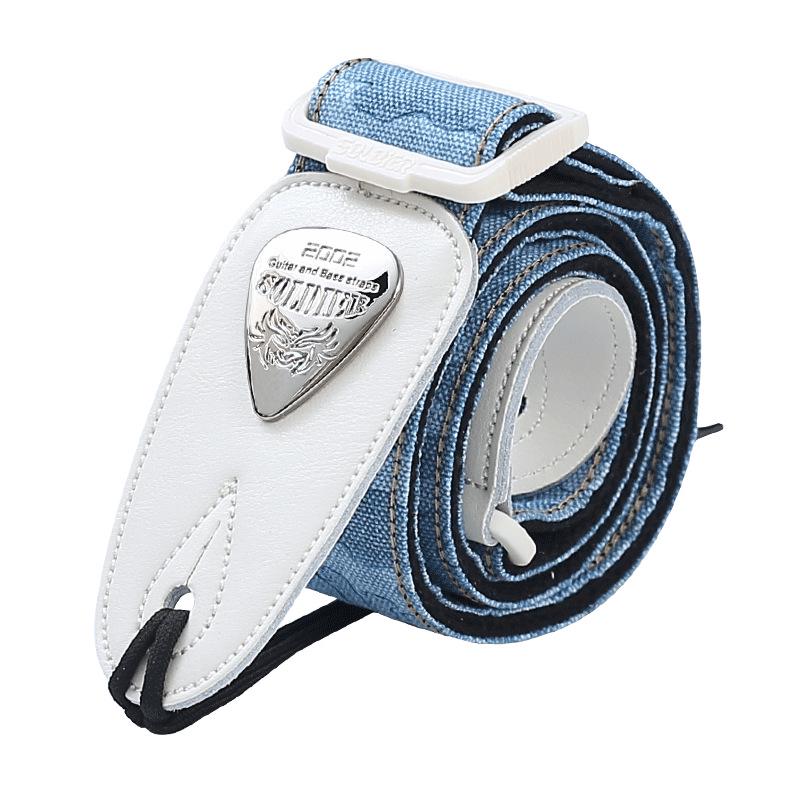 Perseus Soldier Guitar Strap: Genuine Leather, Wide Shoulder Design for Acoustic, Electric Guitar & Bass