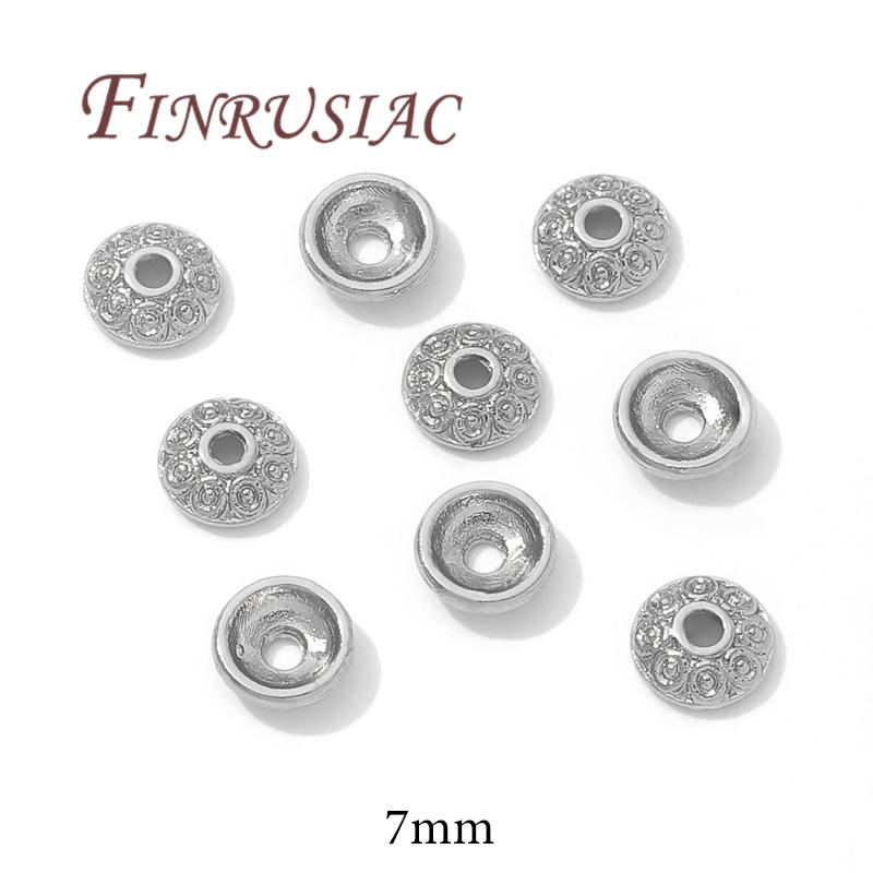 18K Gold Plated Round Bead Caps,Bracelets Accessories,DIY Beads Cap For Jewelry Spacer Beads Findings