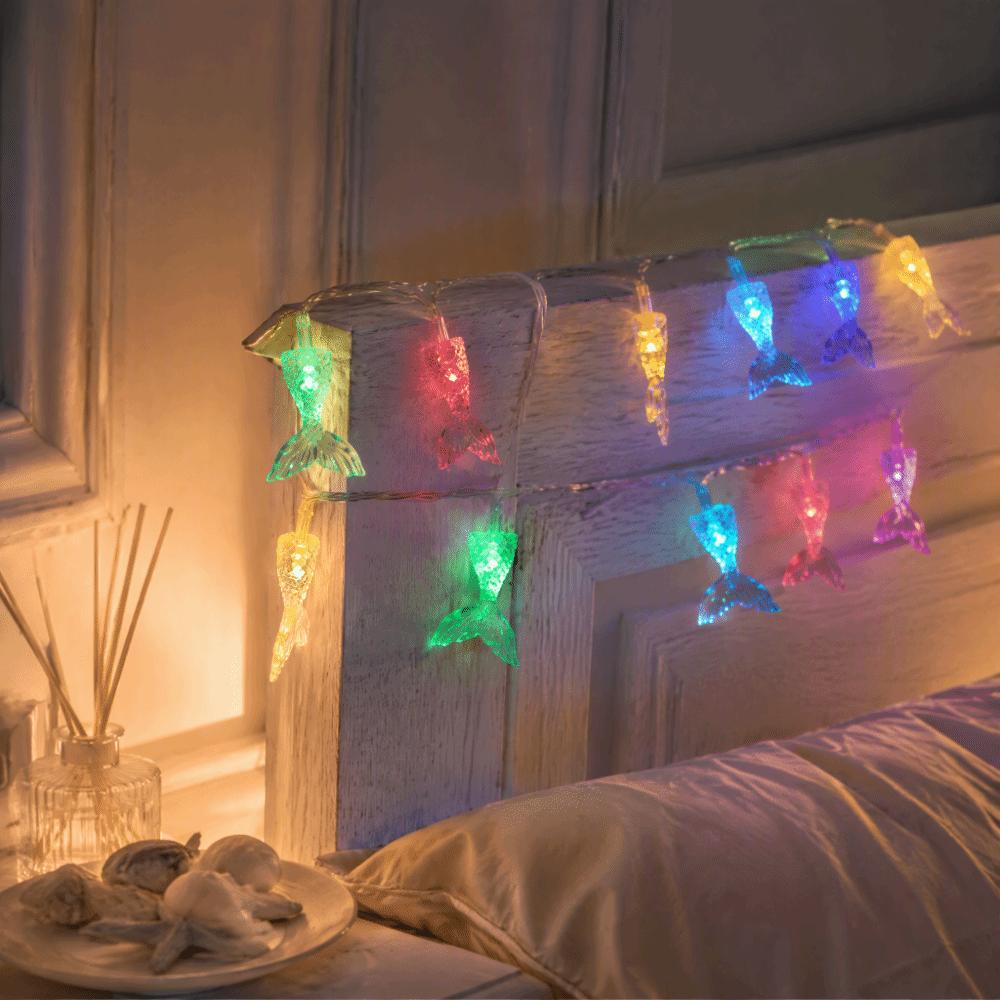 Multicolor Mermaid Tail LED String Lights Aquarium Themed LED Fairy Light String Fairy Light Ocean Theme