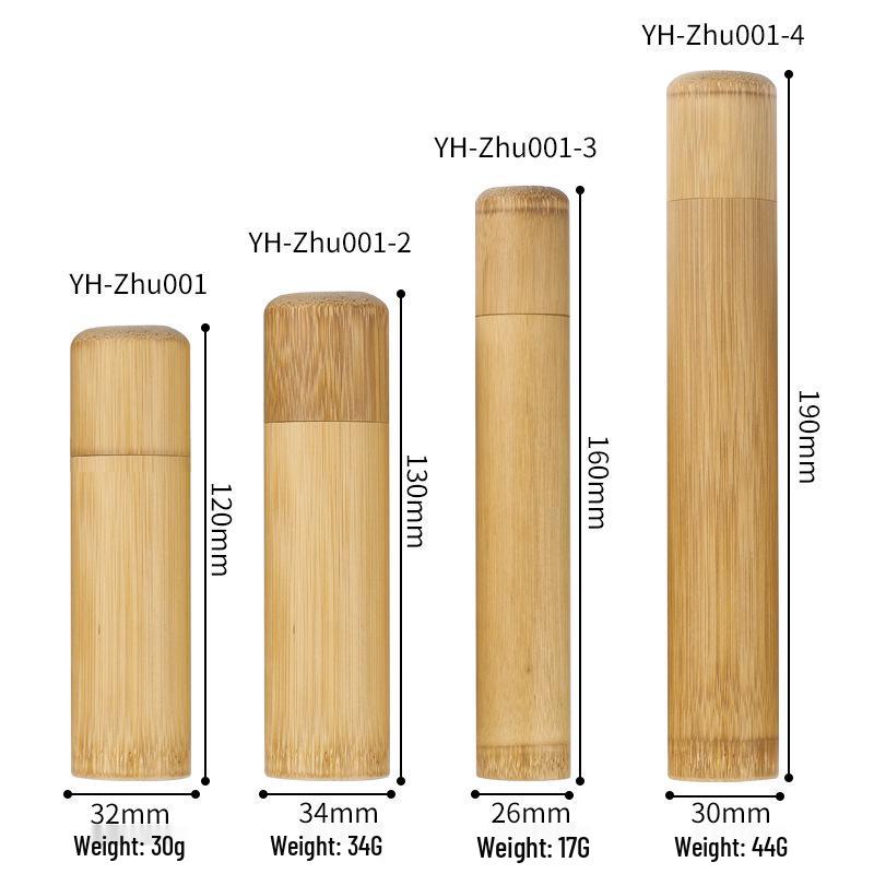 Portable Bamboo Cigar Humidor: Carbonized Tube, Moisture-Proof, Travel-Ready Storage Box