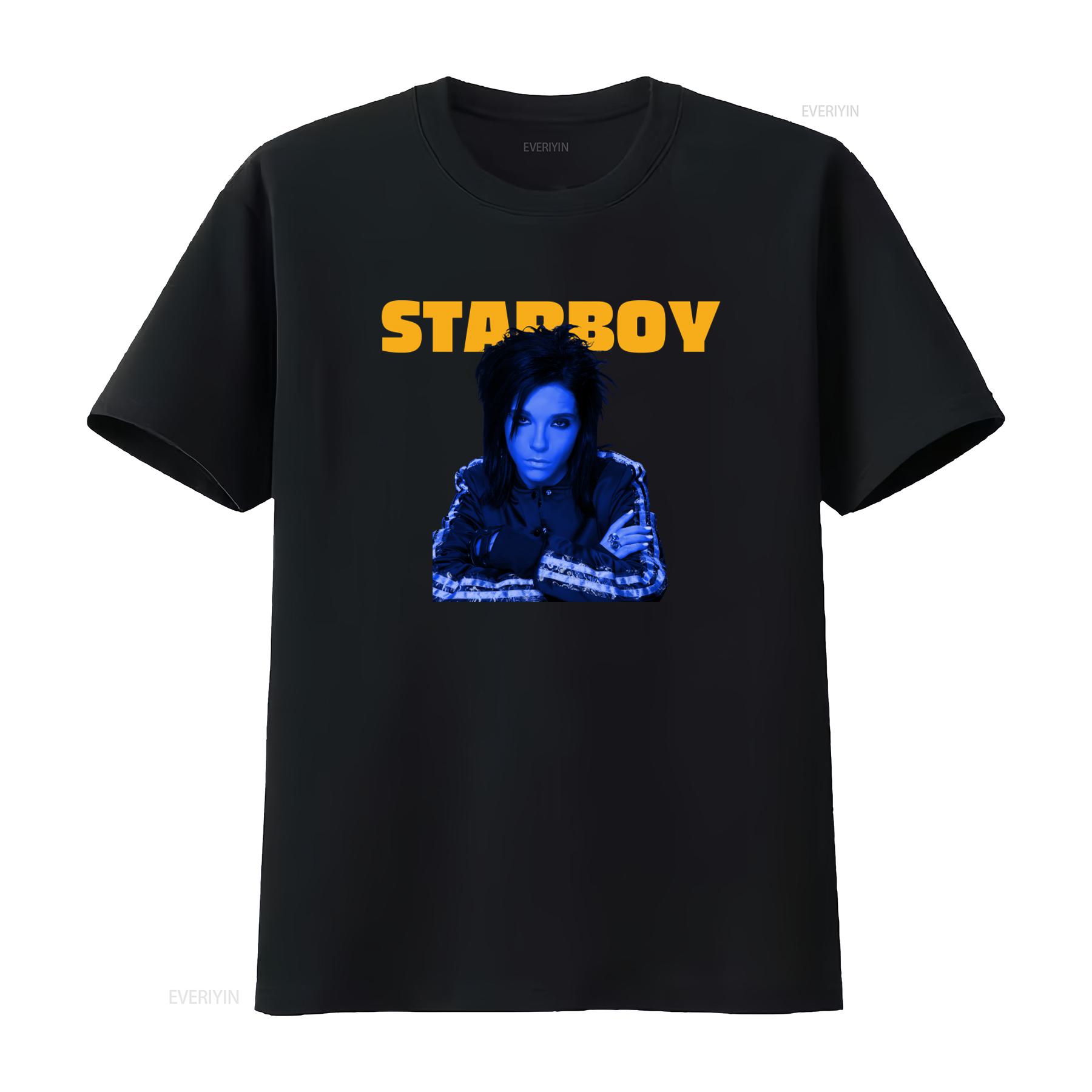 

Bill Kaulitz Starboy T Shirt for Men and Women Tokio Hotel Inspired Design vintage Washed streetwear Unisex Casual fashion 4XL