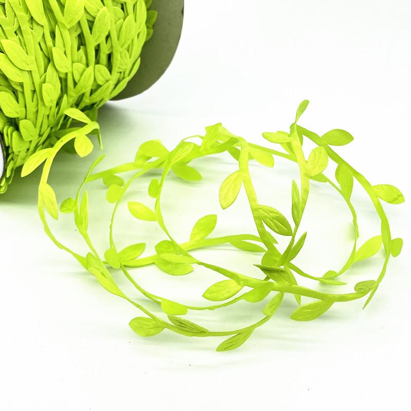 10M Silk Leaf-Shaped Handmake Artificial Green Leaves Hanging Vines Wedding Decoration DIY Wreath Gift Scrapbooking Craft