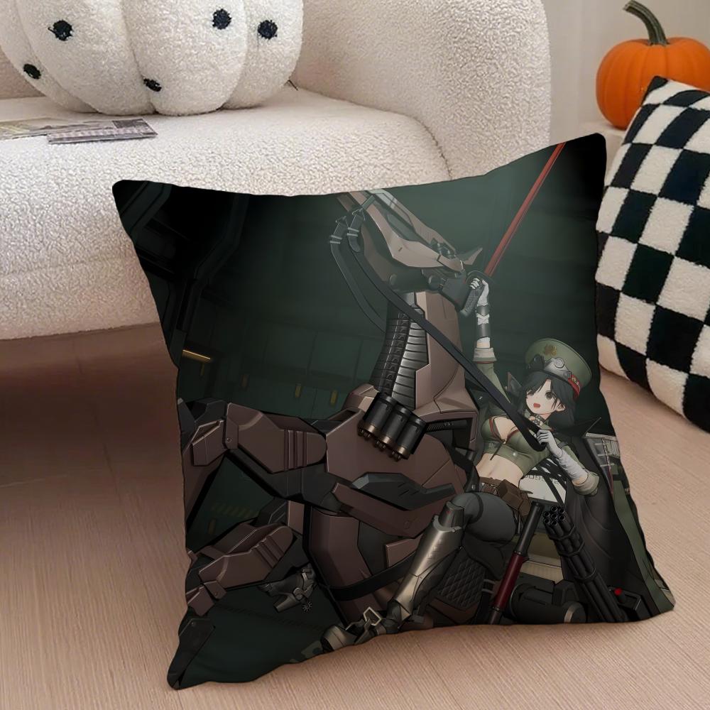 Fashion GGirls Frontline 2 EExiliums ICONS Cushion Cover Throw Pillow Cover Hidden Button Durable Polyester Chair Cushion