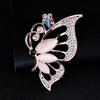 Fashion Cat's Eye Stone with Diamonds Butterfly Small Fresh Brooch Sober and Fashionable Clothing Accessories Corsage Brooch Pins Brooch Jewelry