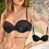 Soft Cup Push-Up Bra With Underwire Adjustable Straps 3/4 Coverage Seamless Design Daily Wear