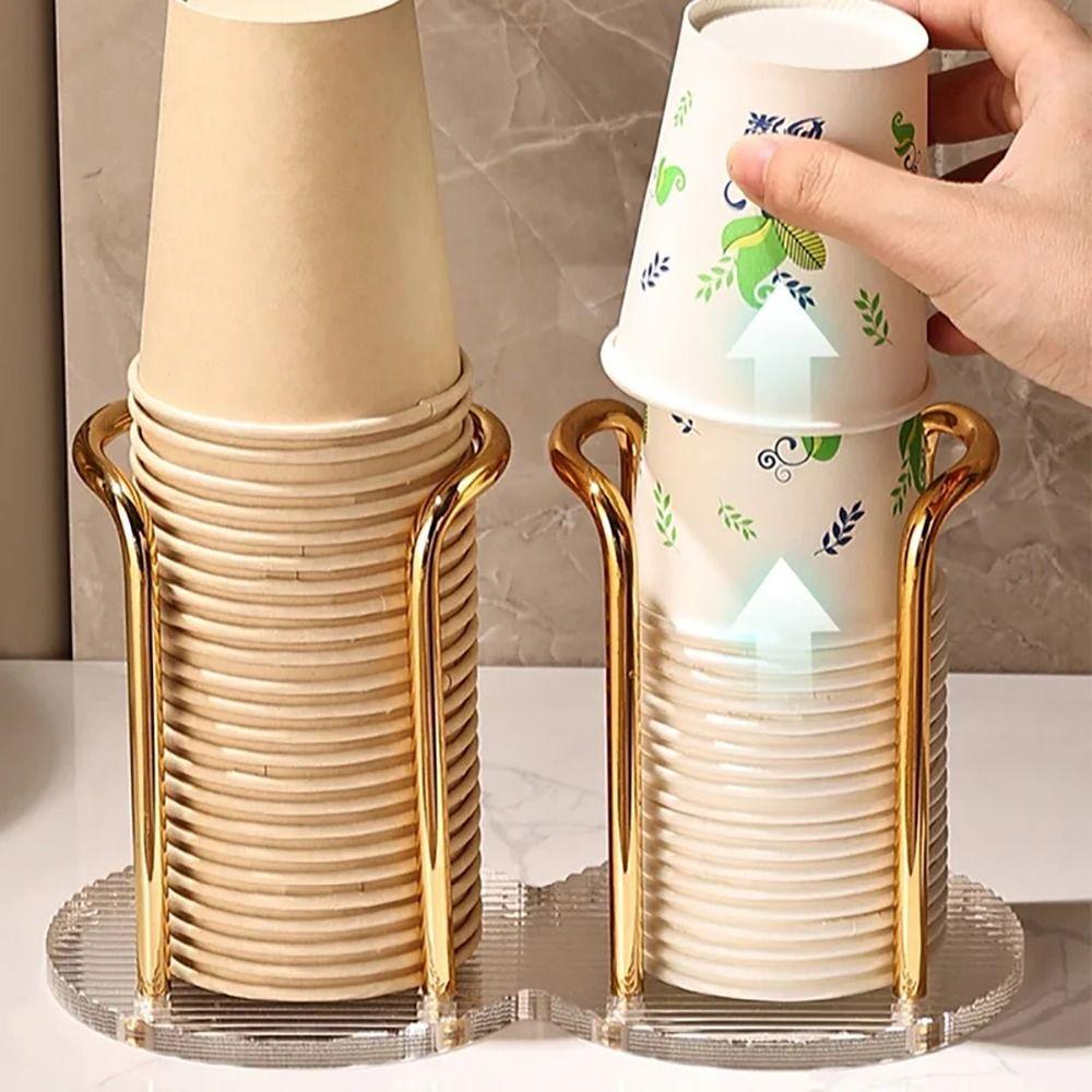 1Pcs Rack Shelf Disposable Paper Cup Holder with Longer Stick Mug Display Stand