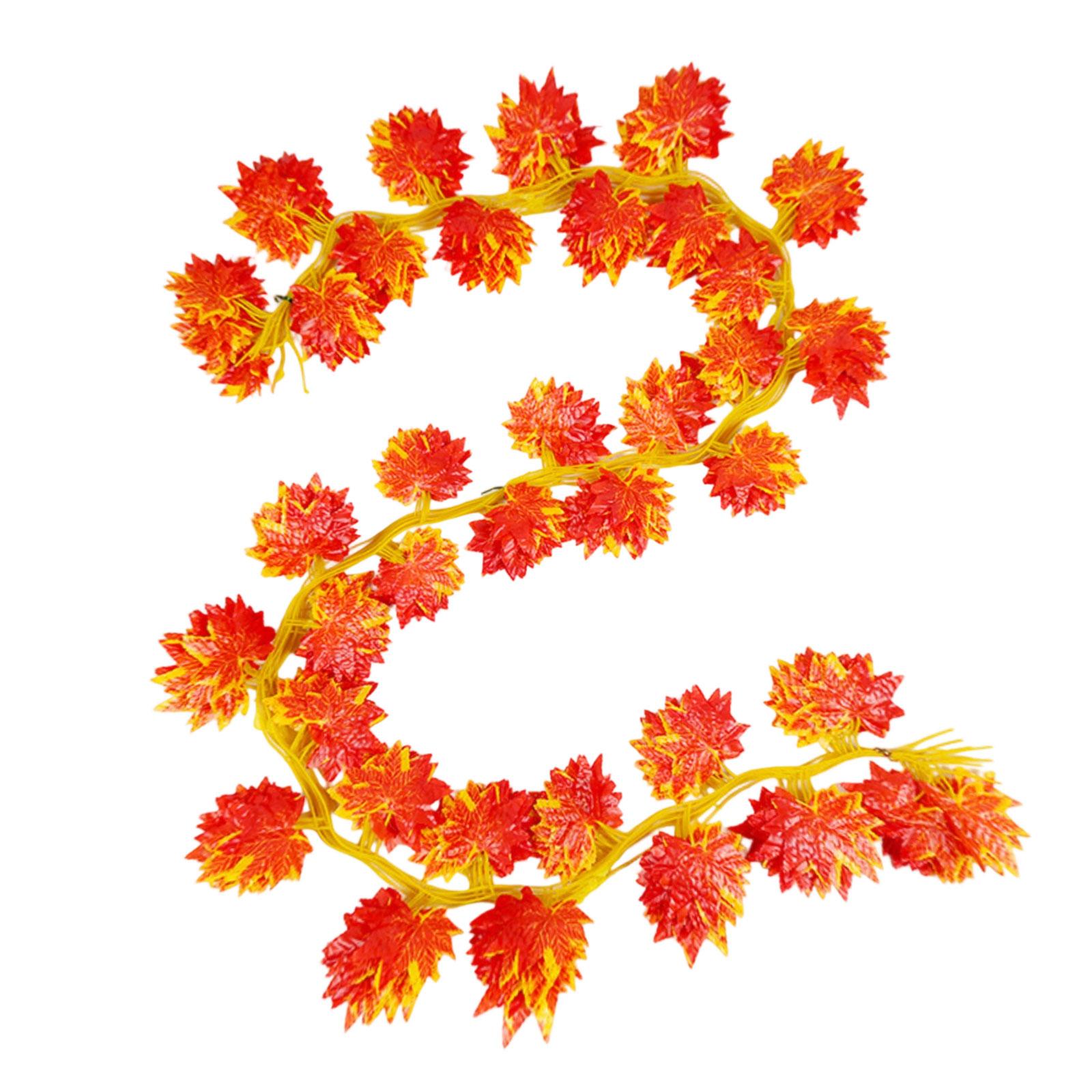 

Halloween Decoration Simulation Red Maple Leaf Maple Leaf Green Plant Vine One Size