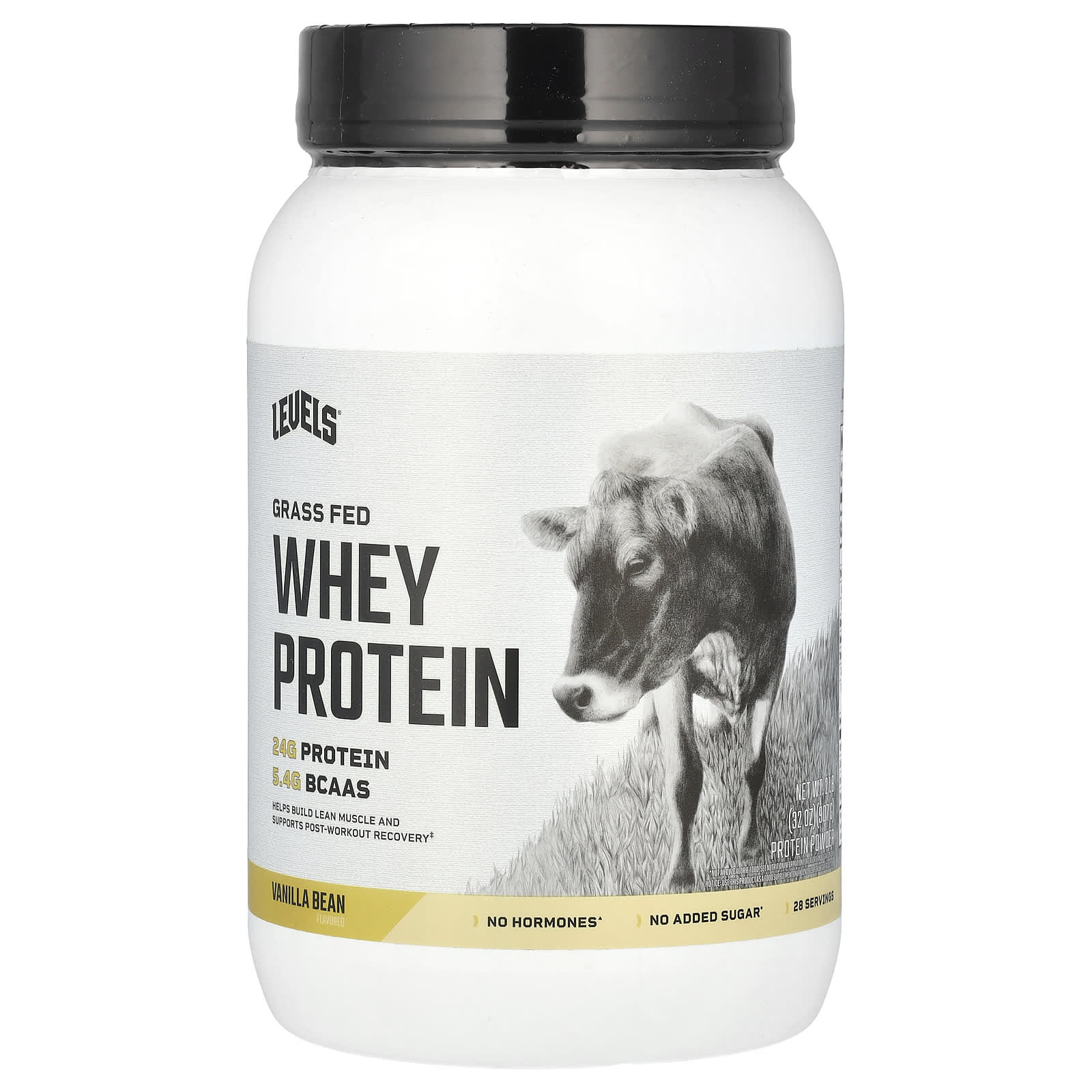 

Levels, Grass-fed Whey Protein Powder, Vanilla Bean, 2 lb (907 g)