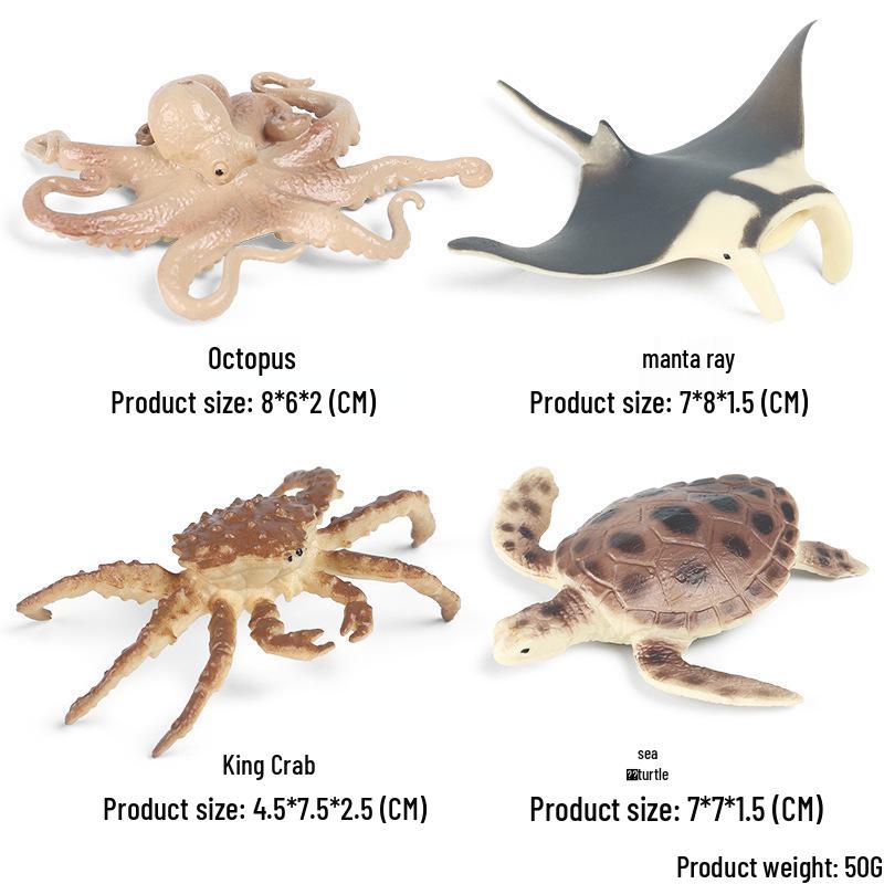 Cross-Border Children's Cognitive Amphibian & Reptile Tortoise Model Fish Tank Ornament Toy