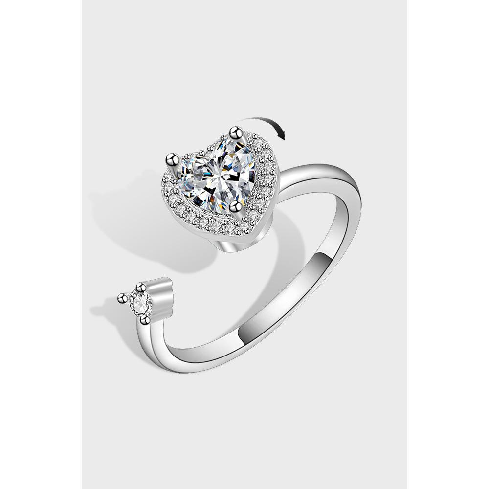 2025 Hot Selling New Fashionable Anti-adjustable Anxiety Restlessness Creative Opening love Spinner Ring Jewelry Jewelry