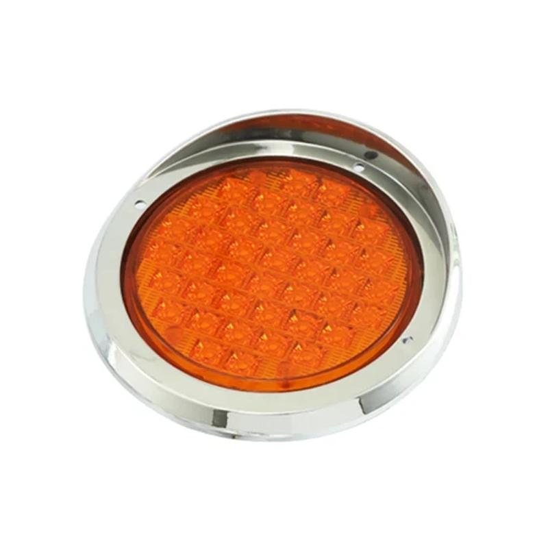 

12V-24V Side Marker Lights Round Hooded Front Rear Clearance Indicator Lamp Truck Accessories For Trailer BUS Van Caravan янтарь