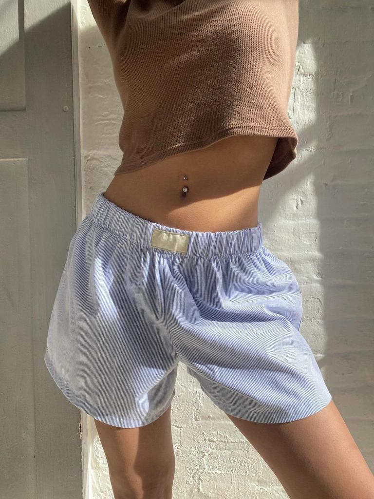 2024 Frühling/Sommer Damen High-Waist Gestreift Locker Lässige Shorts