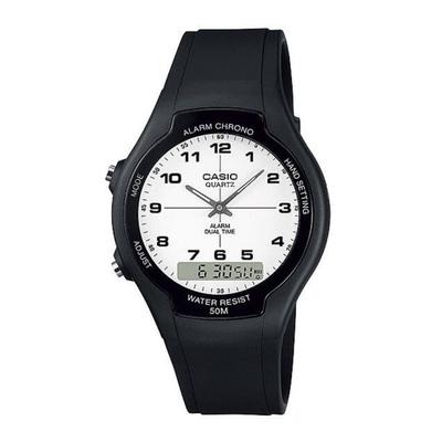 Reloj Casio Analógico Digital Doble Hora AW-90H-7BVDF AW90H-7BVDF para Hombre Reacondicionado