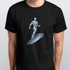 T-shirt da uomo e da donna La T-shirt di Silver Surfer Personaggio dei fumetti retrò blu Galactus blu Tutte le taglie