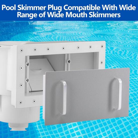 Mouth Skimmer Cover Above Ground Pool Skimmer Lid with Handle