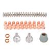45 Pcs Set Plasma Cutting Torch Electrode Tip Kit Electrodes Tips Shield Cap Standoff Guides Swirl Rings for IPT60