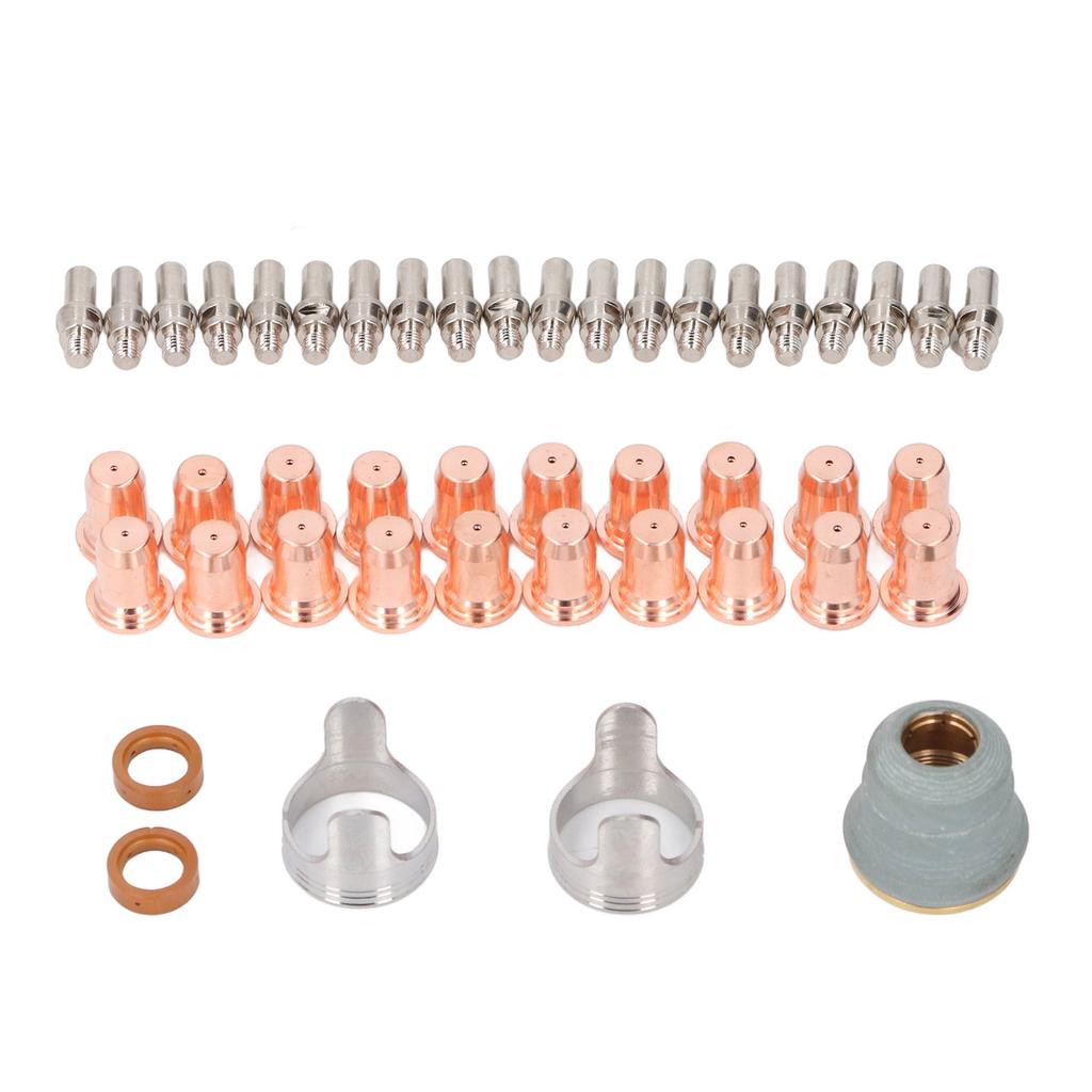 45 Pcs Set Plasma Cutting Torch Electrode Tip Kit Electrodes Tips Shield Cap Standoff Guides Swirl Rings for IPT60