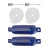 Inflatable Marine Boat Fenders with Reinforced Eyelets High Performances Fend for Yacht Docking & Collision Prevention