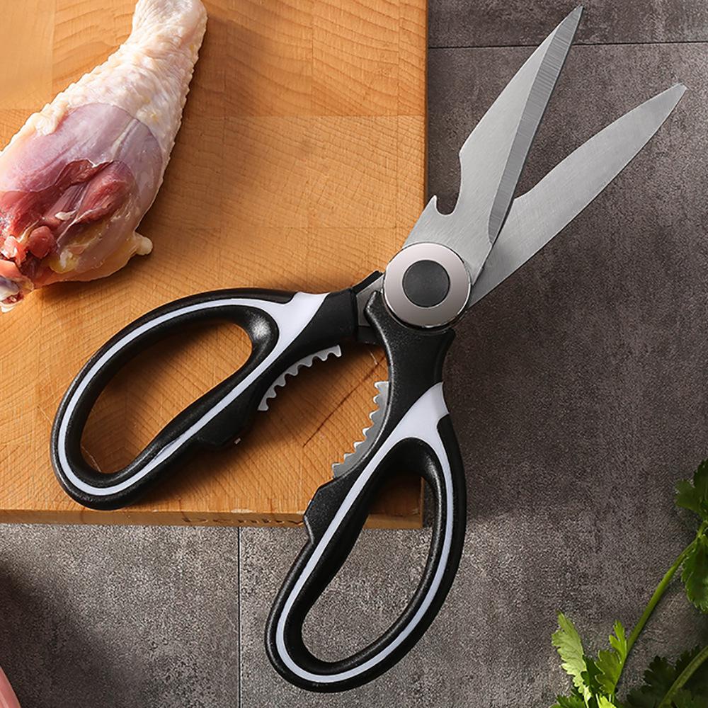 Large Stainless Steel Multifunctional Kitchen Scissors for Cutting Vegetables, Fish, Chicken, Duck, and Barbecue