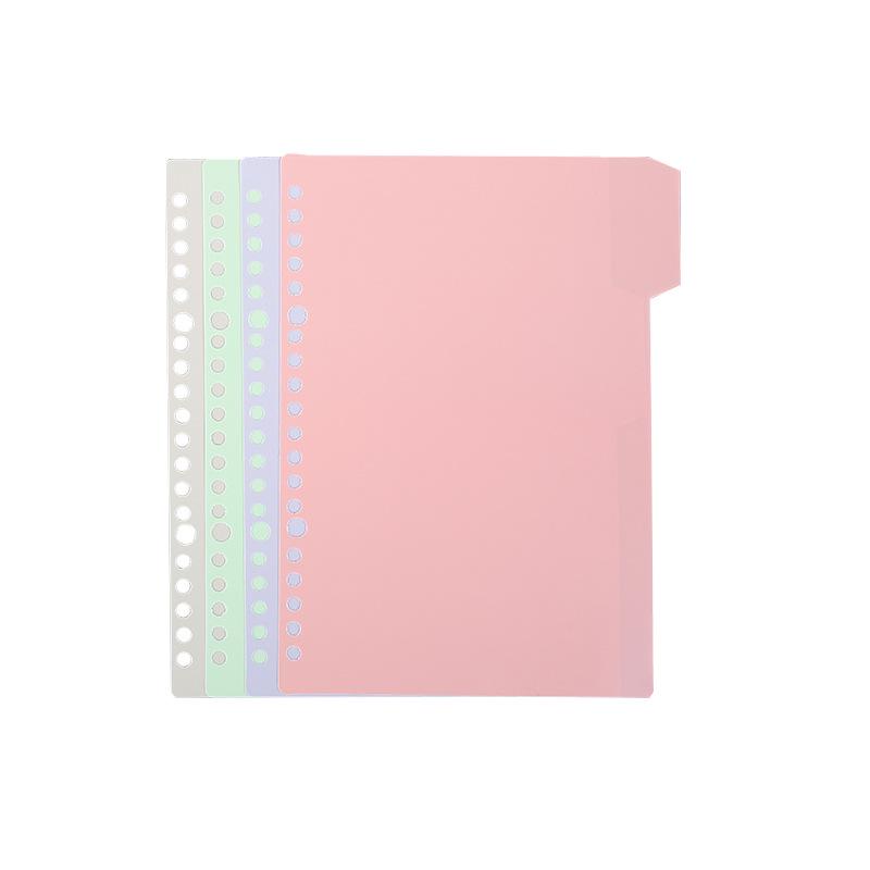 PP Plastic Index Page Dividers: A5 (20 Holes), B5 (26 Holes), A4 (30 Holes) - Color-Coded for Binder Classification