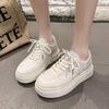 Autumn New Women's Small Fragrant Style Looks Thin and Thick Soles Increase Height, Spring Versatile Shoes Bread Shoes Women