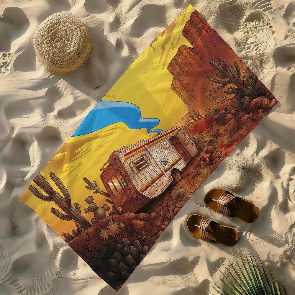 

TV Series Breaking B-Bad Towel Soft Lightweight Anti-Sand Large Beach Towel Quick-Drying Bath Sports Family W30*H60(CM)