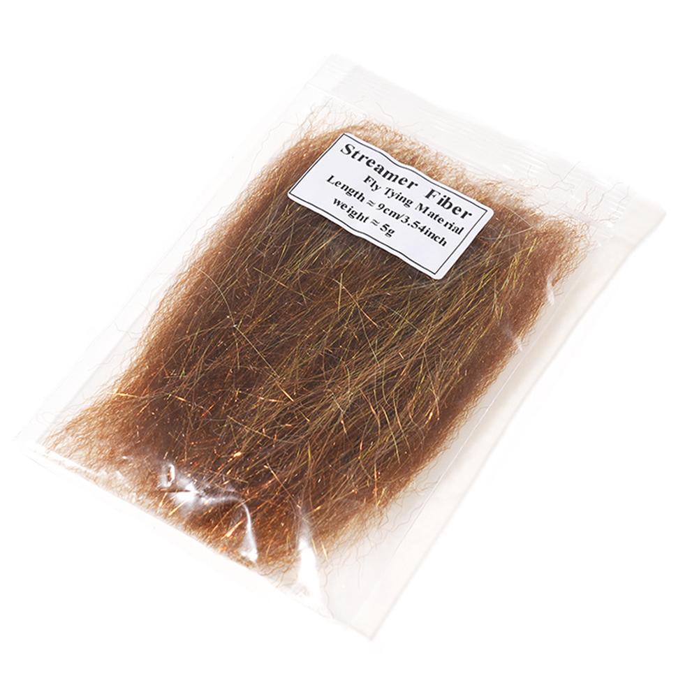6Colors 9cm Flash Streamer Minnow Fibers Kinky Synthetic Fly Fishing Tying Material For Bass Pike Lure Jig Head