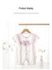 Infant Floral Short Sleeve Cotton Romper - Summer Thin Onesie