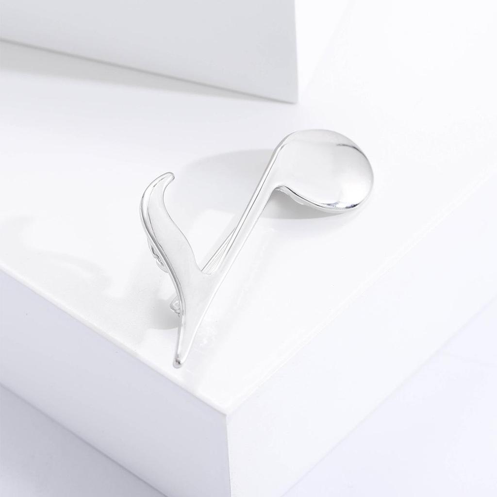 Glossy Retro Musical Note Brooch - Women's Fashion Accessory Pin