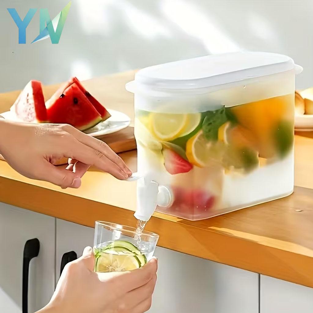 3.5L Cold Brew Water Dispenser with Faucet Pitcher for Iced Tea Lemonade and Refrigerator Storage Home Kitchen Beverage Maker