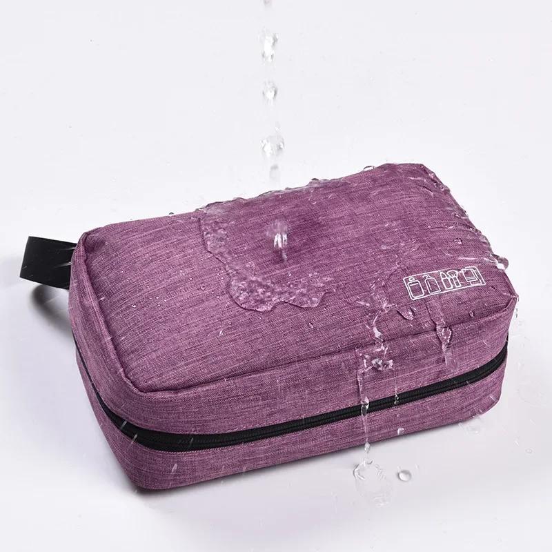 Mens Travel Bathroom Hanging Toiletry Bag Canvas Dopp Kit Necessaries Bag Shaving Shower Women Beauty Cosmetic Makeup Organizer