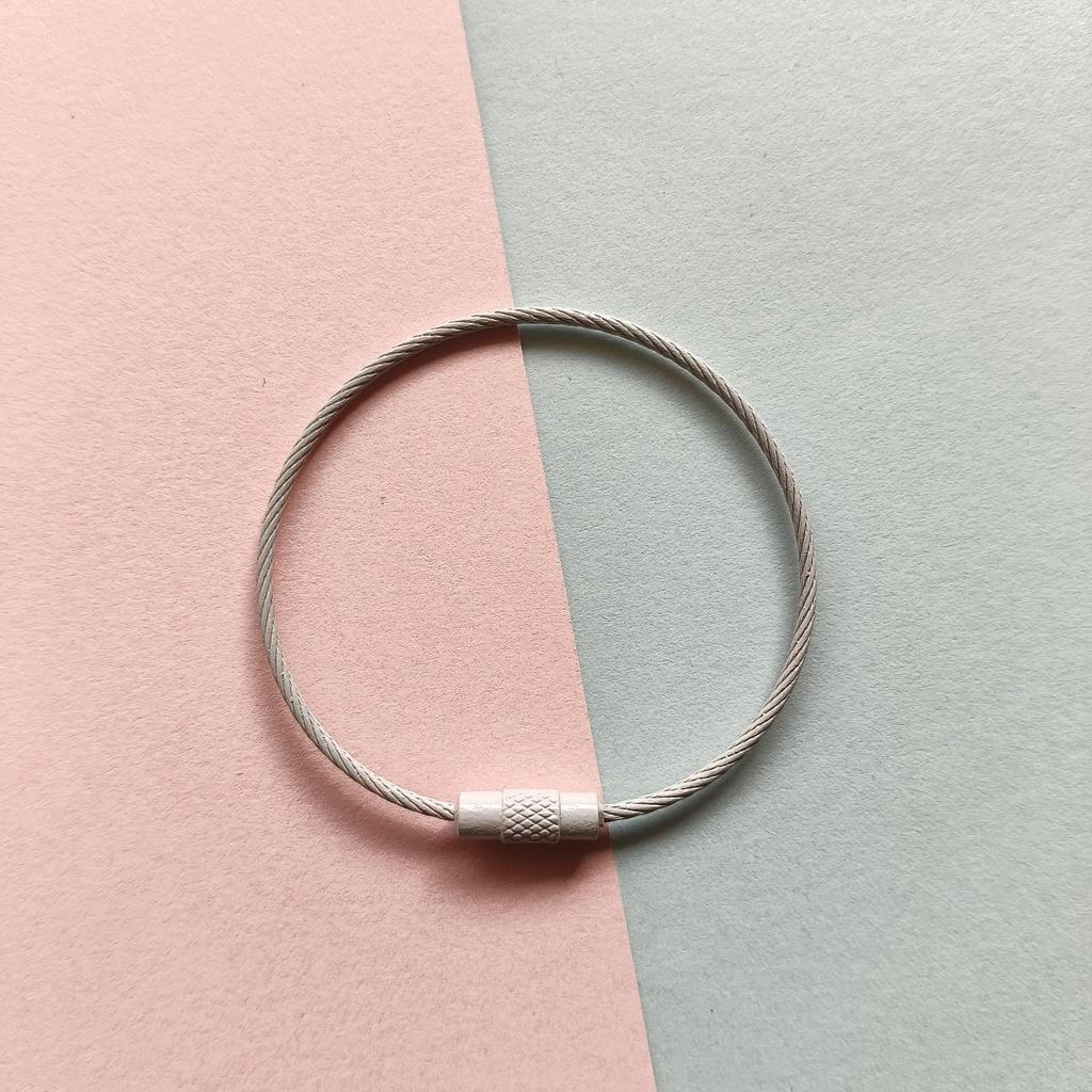 Rotating Metal Wire Rope Keyring Charm for DIY Bags