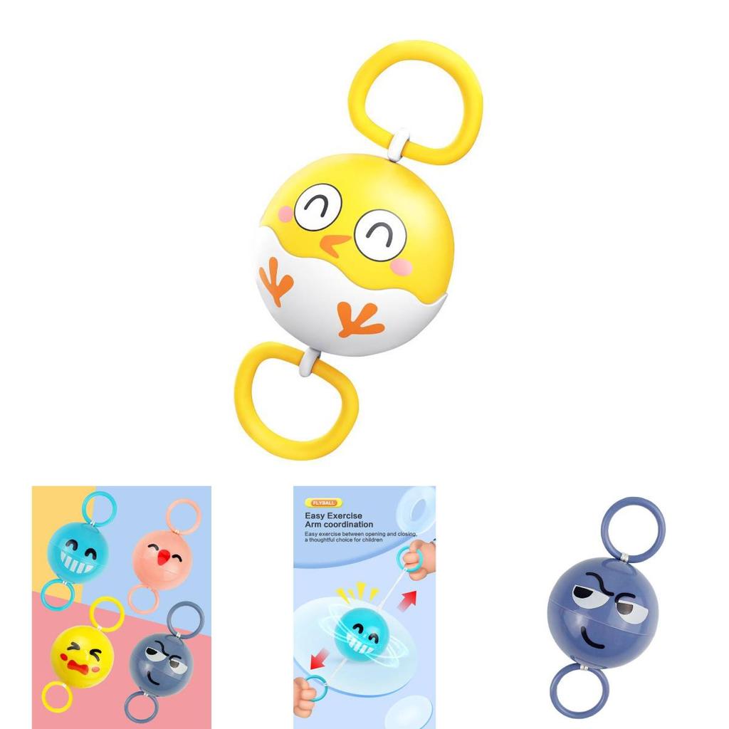 New Cute Whistle Ball Colorful Light Up Spinning Toy For Kids Eye Coordination Fun