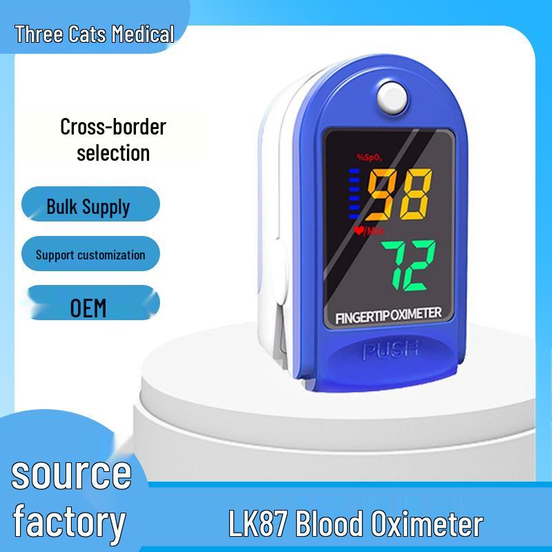 LK87 Fingertip Pulse Oximeter - Digital Display Oxygen Saturation Monitor