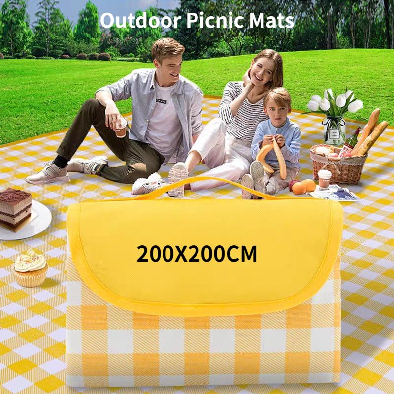 

Уличный коврик для пикника 200x200 см, утолщенный, водостойкий и влагостойкий, ткань для кемпинга, пляжный коврик, газонные коврики, уличный гаджет